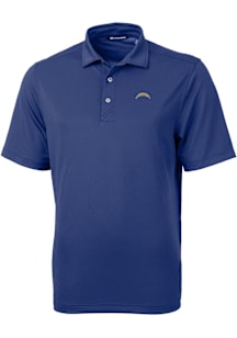 Cutter and Buck Los Angeles Chargers Blue Virtue Eco Pique Big and Tall Polo