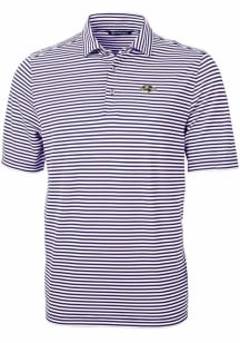 Cutter and Buck Baltimore Ravens Purple Virtue Eco Pique Stripe Big and Tall Polo