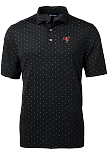 Cutter and Buck Tampa Bay Buccaneers Black Virtue Eco Pique Tle Big and Tall Polo