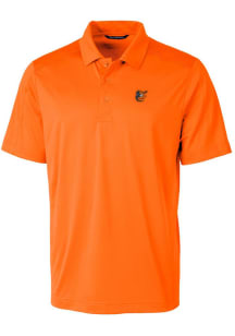 Cutter and Buck Baltimore Orioles Mens Orange Prospect Textured Short Sleeve Polo