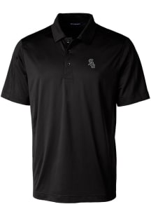 Cutter and Buck Chicago White Sox Mens Black Prospect Textured Short Sleeve Polo