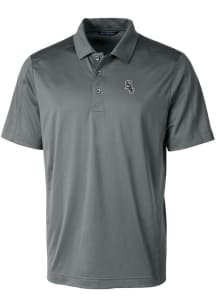 Cutter and Buck Chicago White Sox Mens Grey Prospect Textured Short Sleeve Polo