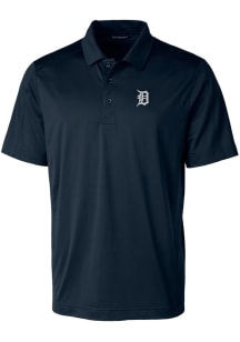 Cutter and Buck Detroit Tigers Mens Navy Blue Prospect Textured Short Sleeve Polo