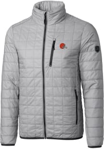 Cutter and Buck Cleveland Browns Mens Grey Rainier PrimaLoft Big and Tall Lined Jacket