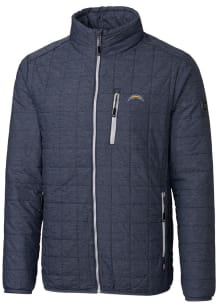 Cutter and Buck Los Angeles Chargers Mens Grey Rainier PrimaLoft Big and Tall Lined Jacket