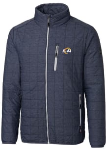 Cutter and Buck Los Angeles Rams Mens Grey Rainier PrimaLoft Big and Tall Lined Jacket