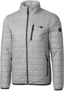 Cutter and Buck New England Patriots Mens Grey Rainier PrimaLoft Big and Tall Lined Jacket
