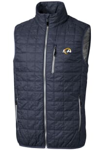 Cutter and Buck Los Angeles Rams Big and Tall Grey Rainier PrimaLoft Mens Vest