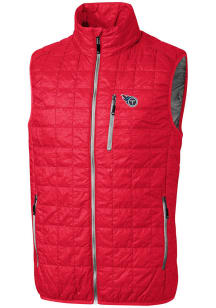 Cutter and Buck Tennessee Titans Big and Tall Red Rainier PrimaLoft Mens Vest