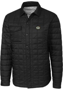 Cutter and Buck Green Bay Packers Mens Black Rainier PrimaLoft Quilted Big and Tall Lined Jacket