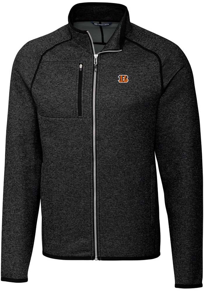 Cutter and Buck Cincinnati Bengals Mens Grey Mainsail Big Tall Light Weight Jacket