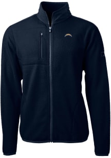 Cutter and Buck Los Angeles Chargers Mens Navy Blue Cascade Sherpa Big and Tall Light Weight Jac..