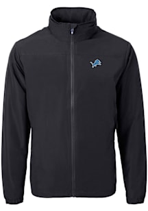 Cutter and Buck Detroit Lions Mens Black Charter Eco Big and Tall Light Weight Jacket