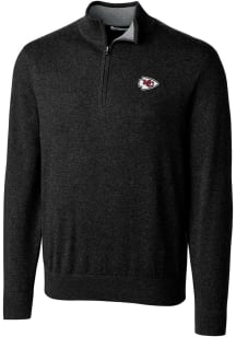 Cutter and Buck Kansas City Chiefs Mens Black Lakemont Big and Tall 1/4 Zip Pullover