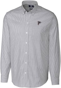 Cutter and Buck Atlanta Falcons Mens Charcoal Stretch Oxford Big and Tall Dress Shirt