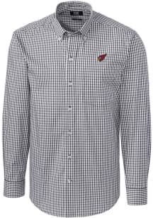 Cutter and Buck Arizona Cardinals Mens Charcoal Easy Care Stretch Big and Tall Dress Shirt