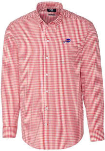 Cutter and Buck Buffalo Bills Mens Red Easy Care Stretch Big and Tall Dress Shirt