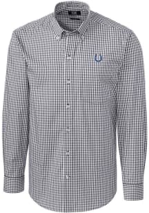 Cutter and Buck Indianapolis Colts Mens Charcoal Easy Care Stretch Big and Tall Dress Shirt