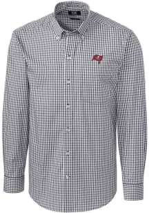 Cutter and Buck Tampa Bay Buccaneers Mens Charcoal Easy Care Stretch Big and Tall Dress Shirt