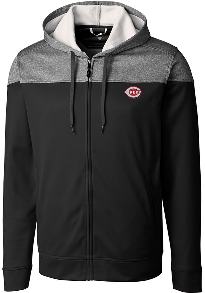 Cutter and Buck Cincinnati Reds Mens Pop Fly Long Sleeve Zip