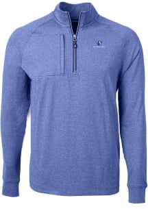 Cutter and Buck Eastern Illinois Panthers Mens Blue Adapt Heathered Long Sleeve 1/4 Zip Pullover