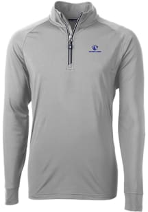 Cutter and Buck Eastern Illinois Panthers Mens Grey Adapt Stretch Long Sleeve 1/4 Zip Pullover