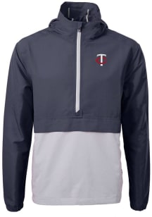 Cutter and Buck Minnesota Twins Mens Navy Blue Charter Pullover Jackets