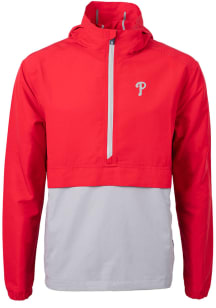 Cutter and Buck Philadelphia Phillies Mens Red Charter Pullover Jackets