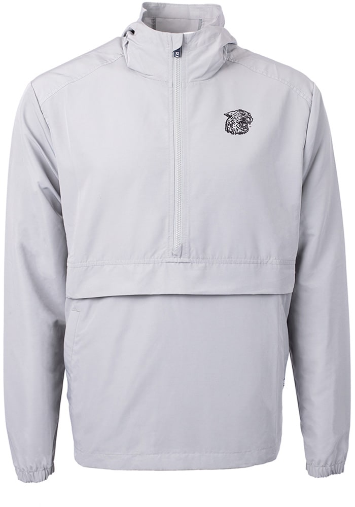 Cutter and Buck K-State Wildcats Mens Grey Charter Pullover Jackets