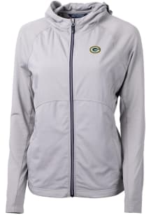 Cutter and Buck Green Bay Packers Womens Grey Adapt Eco Light Weight Jacket