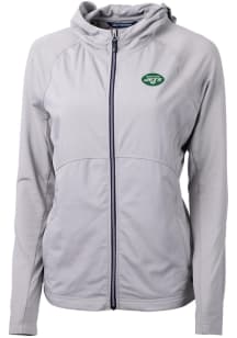 Cutter and Buck New York Jets Womens Grey Adapt Eco Light Weight Jacket