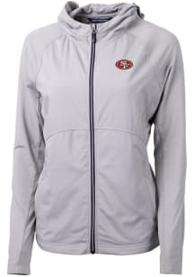 Cutter and Buck San Francisco 49ers Womens Grey Adapt Eco Light Weight Jacket