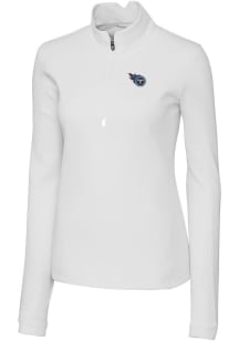 Cutter and Buck Tennessee Titans Womens White Traverse 1/4 Zip Pullover