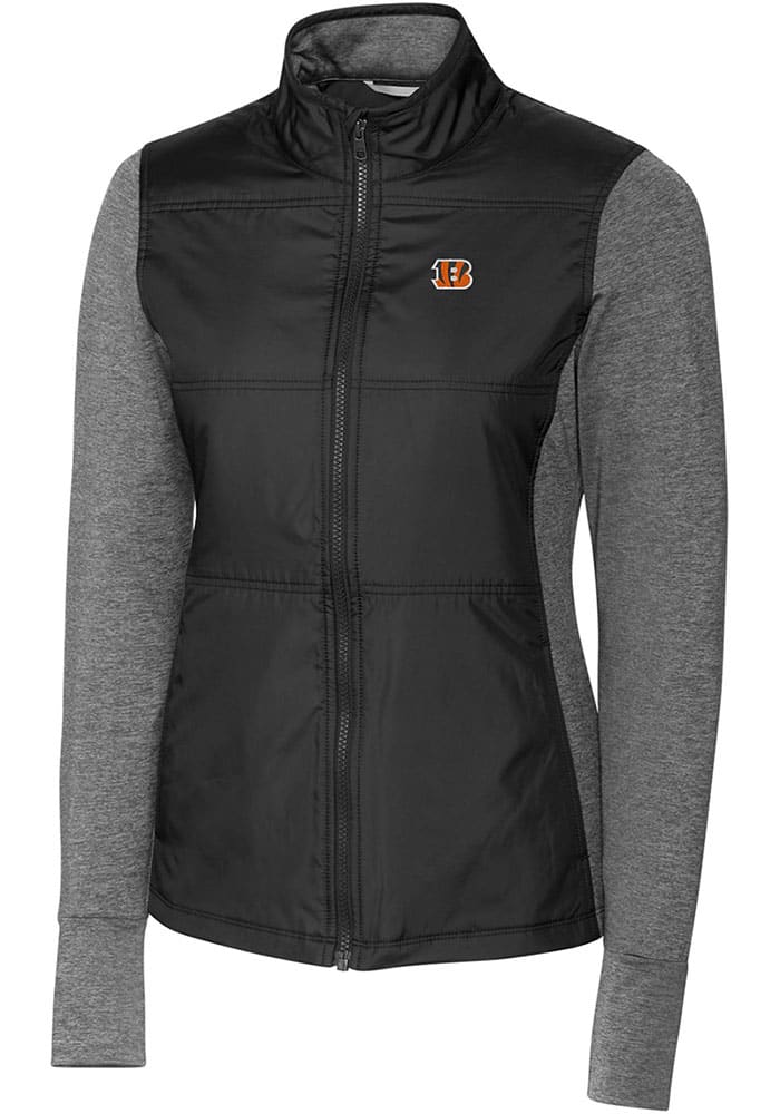 Cutter and Buck Cincinnati Bengals Womens Stealth Medium Weight Jacket