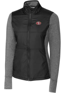 Cutter and Buck San Francisco 49ers Womens Black Stealth Medium Weight Jacket
