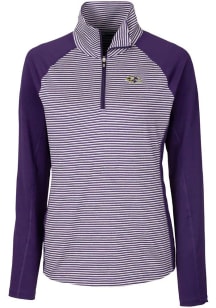 Cutter and Buck Baltimore Ravens Womens Purple Forge 1/4 Zip Pullover