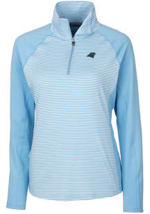 Cutter and Buck Carolina Panthers Womens Light Blue Forge 1/4 Zip Pullover