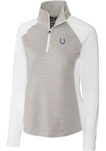 Cutter and Buck Indianapolis Colts Womens White Forge 1/4 Zip Pullover