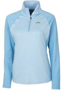 Cutter and Buck Los Angeles Chargers Womens Light Blue Forge 1/4 Zip Pullover
