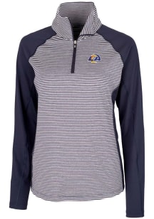 Cutter and Buck Los Angeles Rams Womens Navy Blue Forge 1/4 Zip Pullover