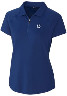 Cutter and Buck Indianapolis Colts Womens Blue Forge Short Sleeve Polo Shirt