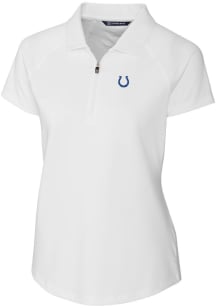 Cutter and Buck Indianapolis Colts Womens White Forge Short Sleeve Polo Shirt