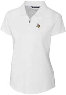 Cutter and Buck Minnesota Vikings Womens White Forge Short Sleeve Polo Shirt