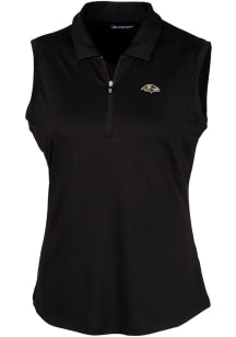 Cutter and Buck Baltimore Ravens Womens Black Forge Polo Shirt