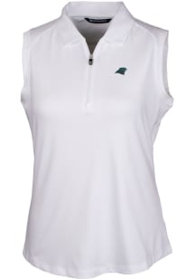 Cutter and Buck Carolina Panthers Womens White Forge Polo Shirt