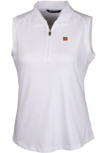 Cutter and Buck Cincinnati Bengals Womens White Forge Polo Shirt