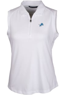 Cutter and Buck Detroit Lions Womens White Forge Polo Shirt