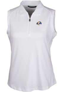 Cutter and Buck Los Angeles Rams Womens White Forge Polo Shirt