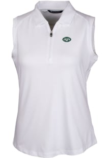 Cutter and Buck New York Jets Womens White Forge Polo Shirt
