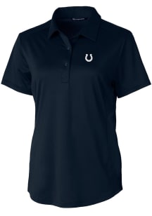 Cutter and Buck Indianapolis Colts Womens Navy Blue Prospect Short Sleeve Polo Shirt